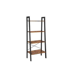 VASAGLE - Regal mit 4 Ebenen 56 x 137.5 cm, Braun/Schwarz
