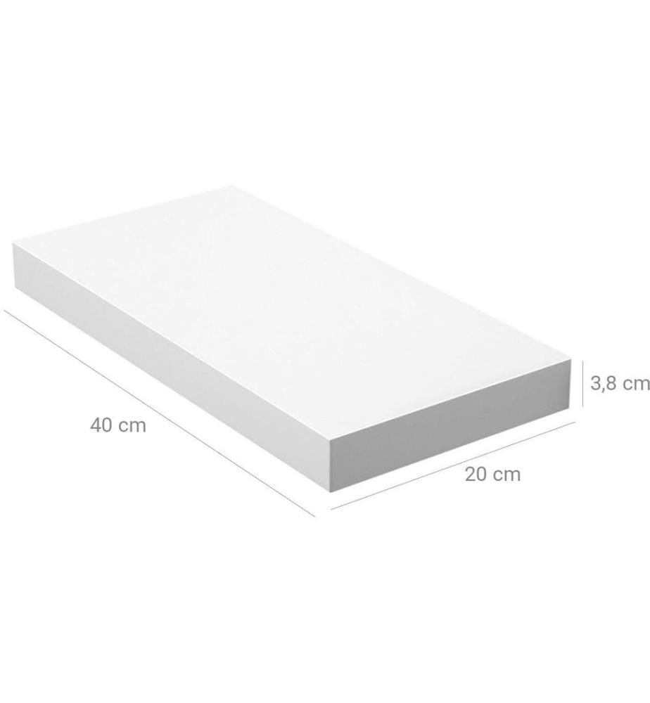 VASAGLE - Wandregal 40 x 3.8 cm, Weiss
