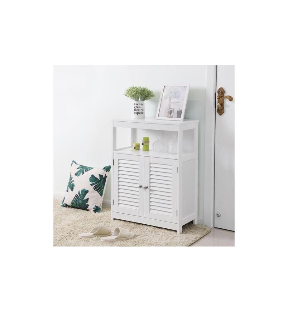 VASAGLE - avec double porte 60 x 80 cm, Blanc