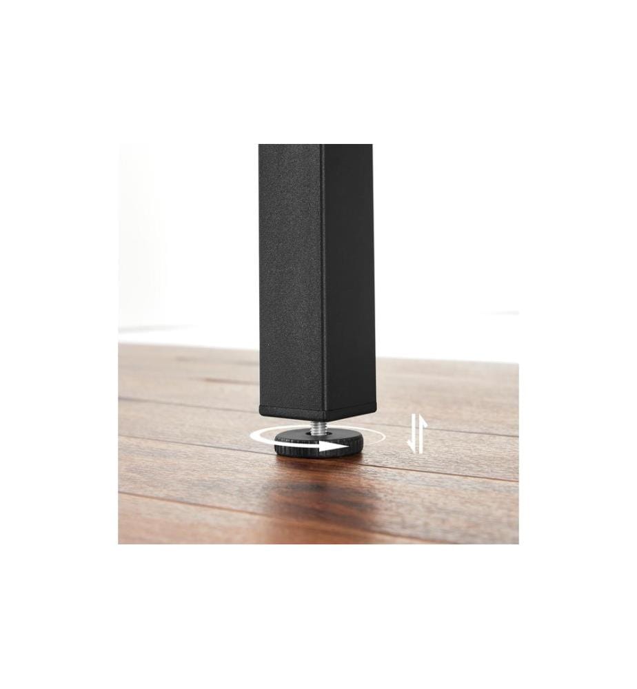 VASAGLE - Tisch für 4 Personen 120 x 76.2 cm, Braun/Schwarz