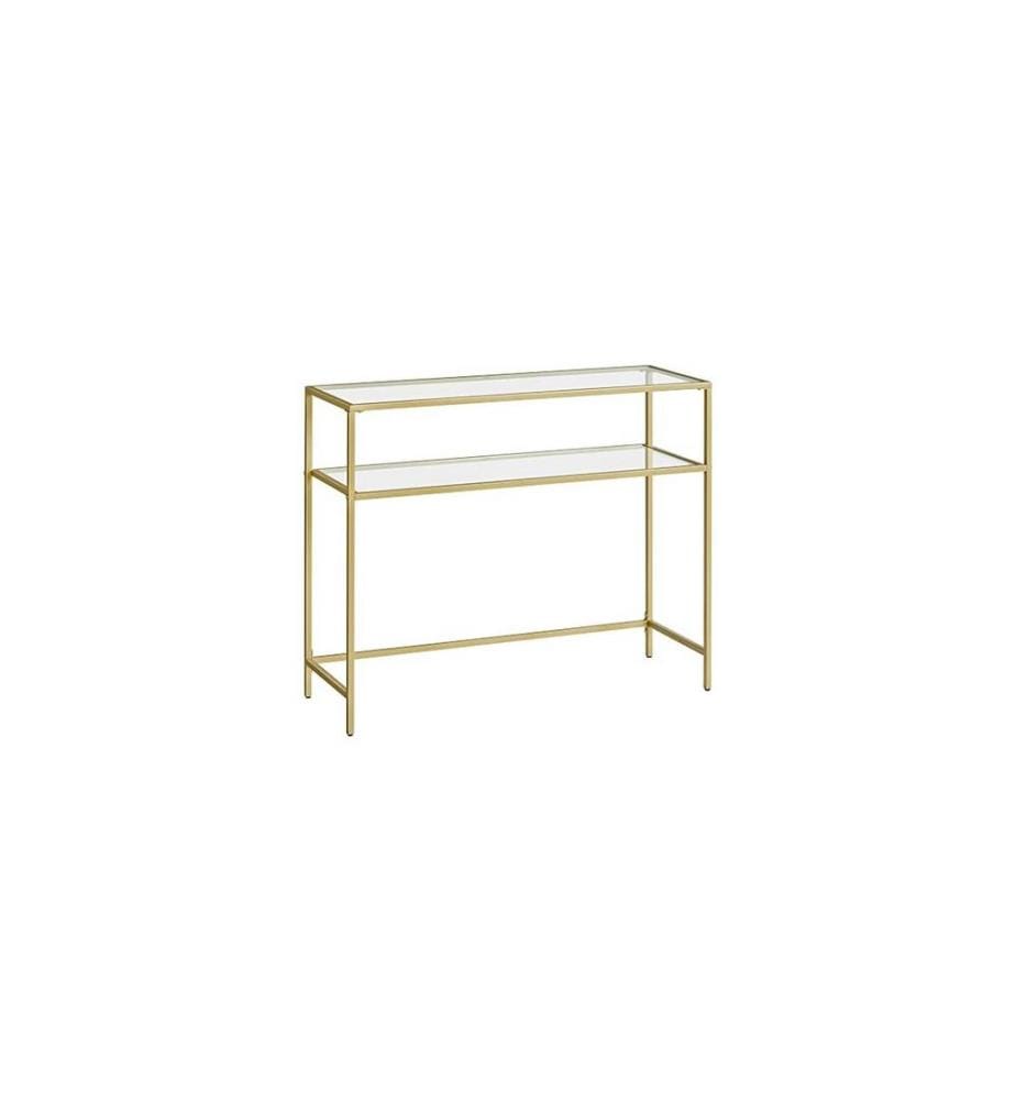 VASAGLE - Table console 100 x 35 x 80 cm, Doré