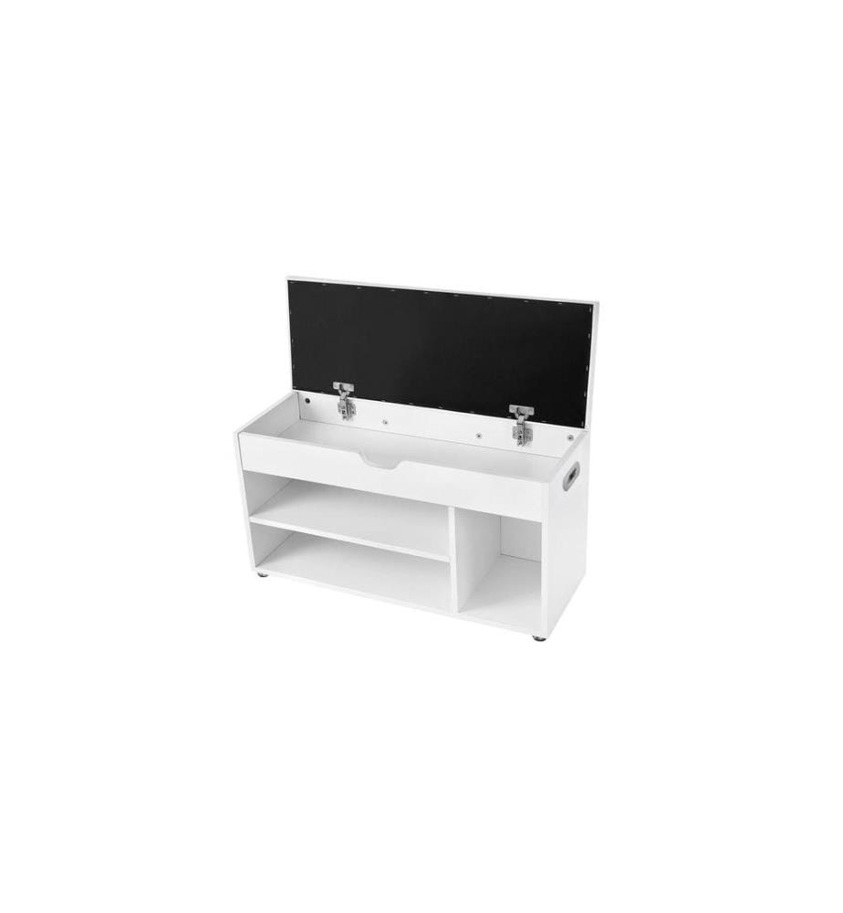 VASAGLE - Sitzbank mit Polster 80 x 44 cm, Weiss