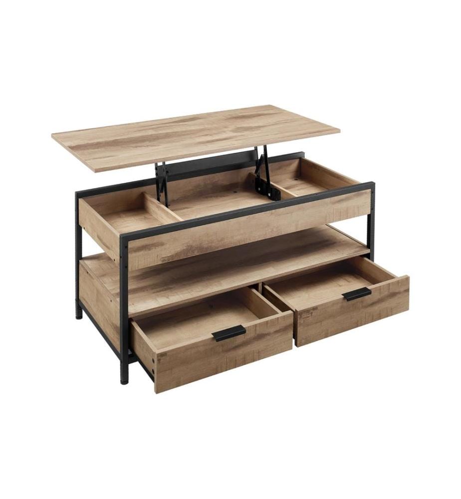 VASAGLE - Couchtisch 100 x 48 cm/63 cm, Braun