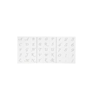 CREATIV COMPANY - Schriftschablone Buchstaben und Zahlen 3 Blatt