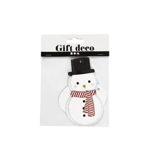 CREATIV COMPANY - Geschenkanhänger Schneemann 11.8 x 8.5 cm, 10 Stück