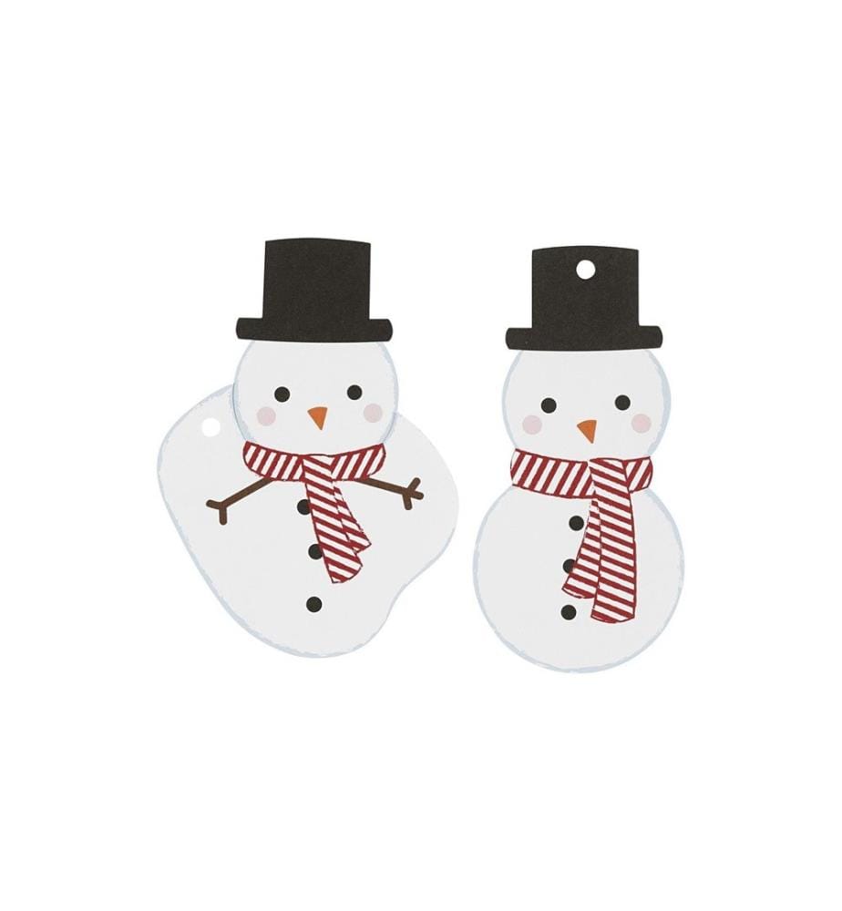 CREATIV COMPANY - Geschenkanhänger Schneemann 11.8 x 8.5 cm, 10 Stück