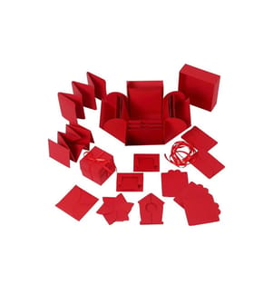 CREATIV COMPANY - Geschenkbox Explosionsbox Rot, 12 x 12 x 12 cm