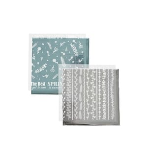 CREATIV COMPANY - Film Feuille de transfert 15 x 15 cm, 2 Pièce/s, Gris/Pétrole