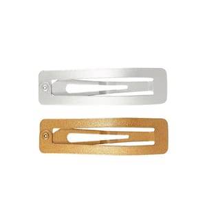 CREATIV COMPANY - Haar-Clip 5.8 x 1.6 cm 4 Stück, Gold/Silber