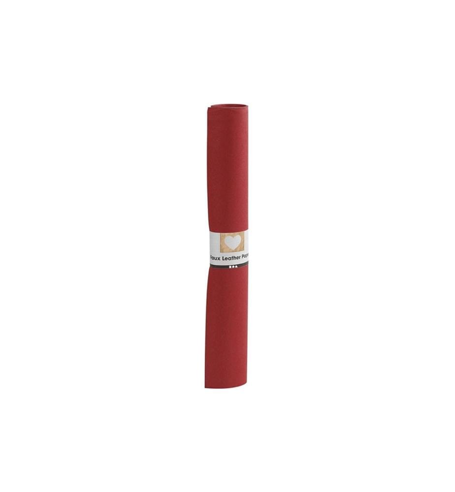 CREATIV COMPANY - Lederpapier Rolle, 350 g, 1 Stück, Rot