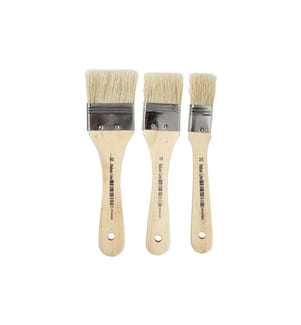 CREATIV COMPANY - Borstenpinsel Lackierpinsel Flach 3 Stück