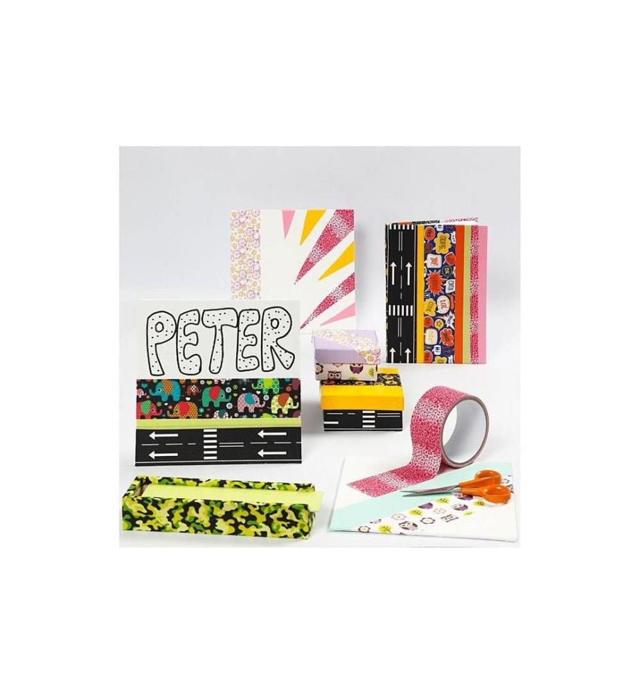 CREATIV COMPANY - Gewebeband Duct Tape Muster 48 mm x 5 m, Mehrfarbig