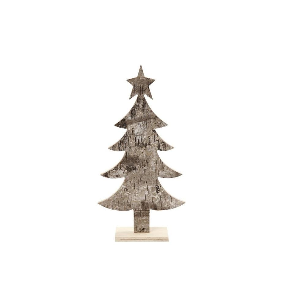 CREATIV COMPANY - Deko Weihnachtsbaum Rinde Rinde, 26 x 13 cm
