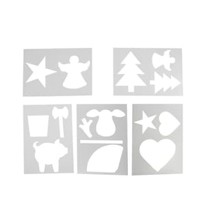 CREATIV COMPANY - Schablone Weihnachten 5 Stück