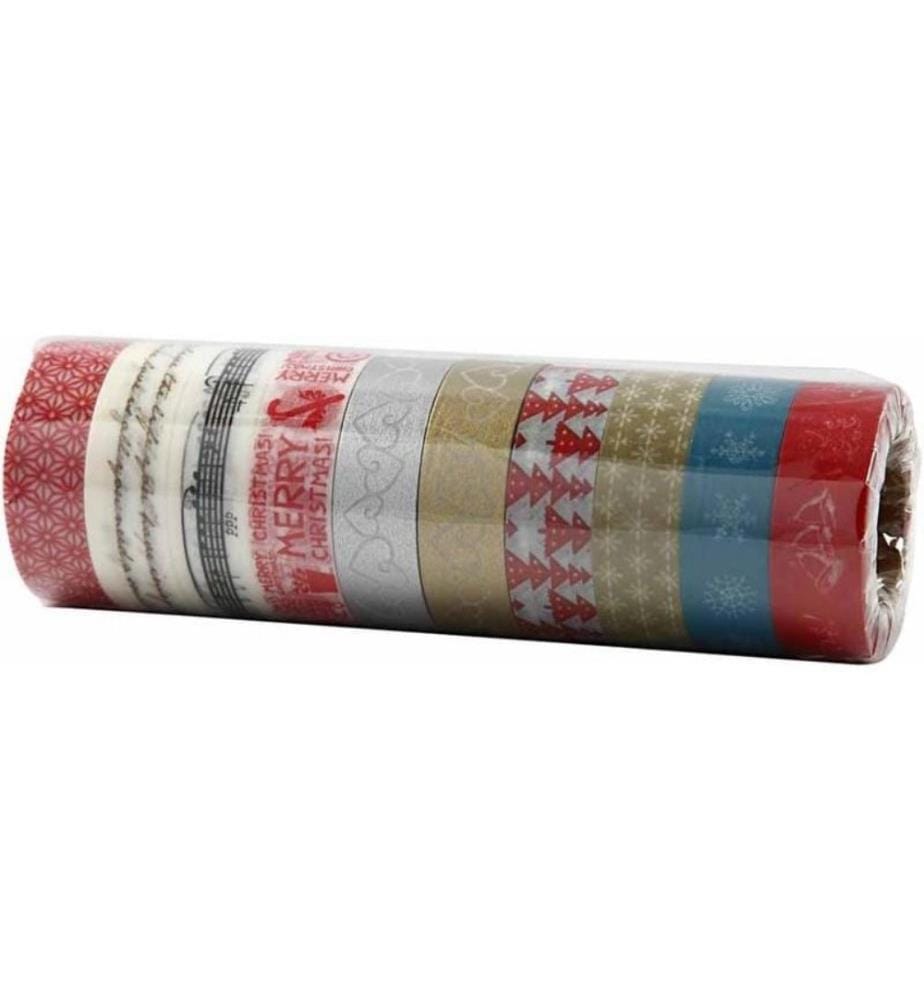 CREATIV COMPANY - Washi Tape Weihnachten 10 Rollen, 15 mm, 10 m