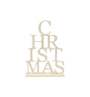 CREATIV COMPANY - Deko Aufsteller Holz Christmas, 29 x 21 cm