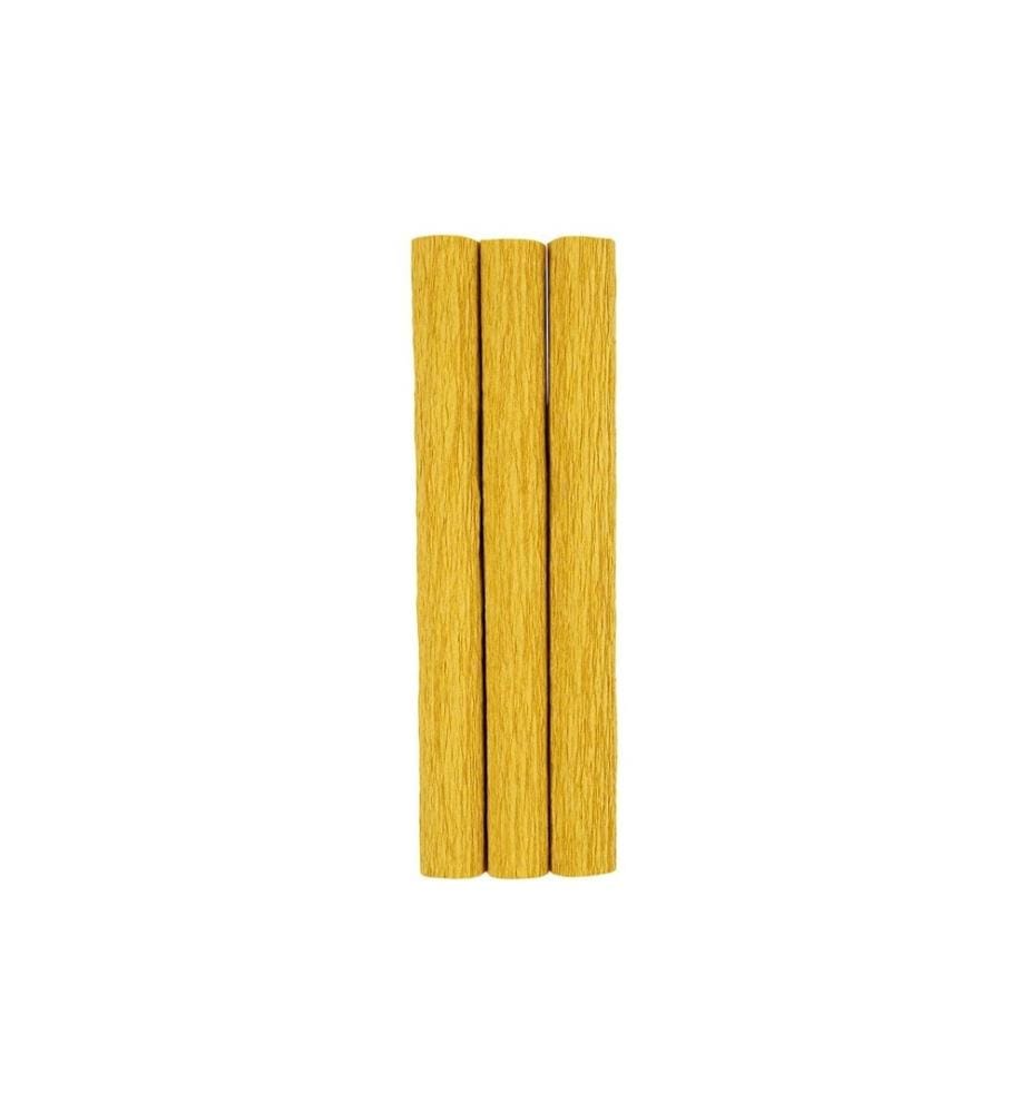CREATIV COMPANY - Krepppapier 25 x 60 cm, 3 Rollen, Curry