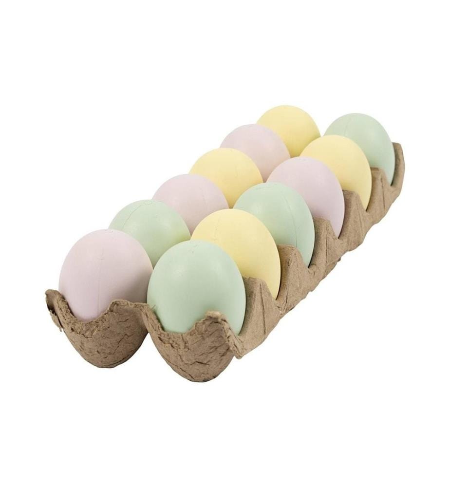 CREATIV COMPANY - Eier aus Plastik 6 Stück, pastellfarben