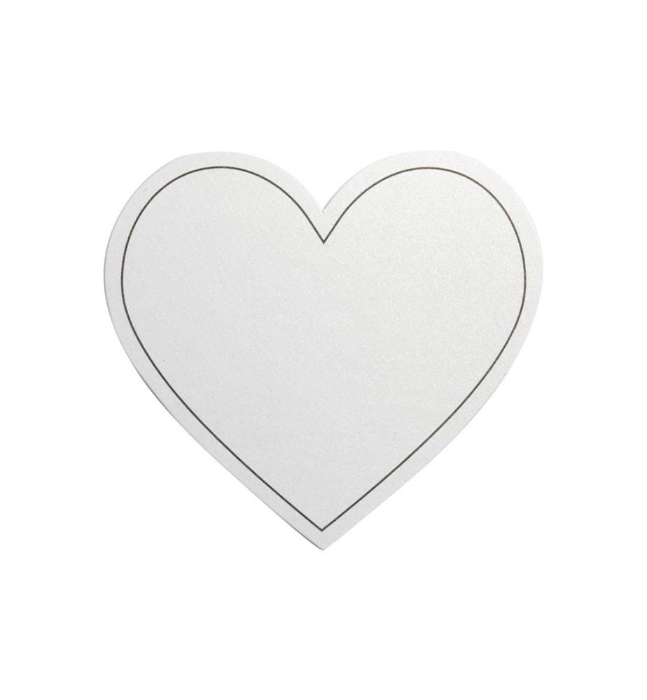 CREATIV COMPANY - Marque-place de table Coeur 7.5 x 6.9 cm, 10 pièces, blanc