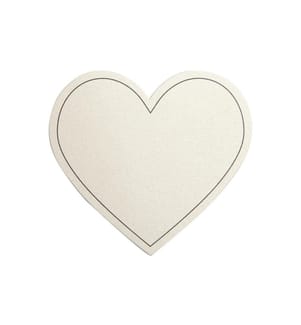 CREATIV COMPANY - Marque-place de table Coeur 7.5 x 6.9 cm, 10 pièces, Chamois