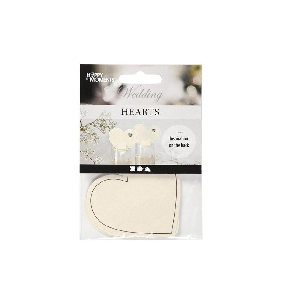 CREATIV COMPANY - Marque-place de table Coeur 7.5 x 6.9 cm, 10 pièces, Chamois
