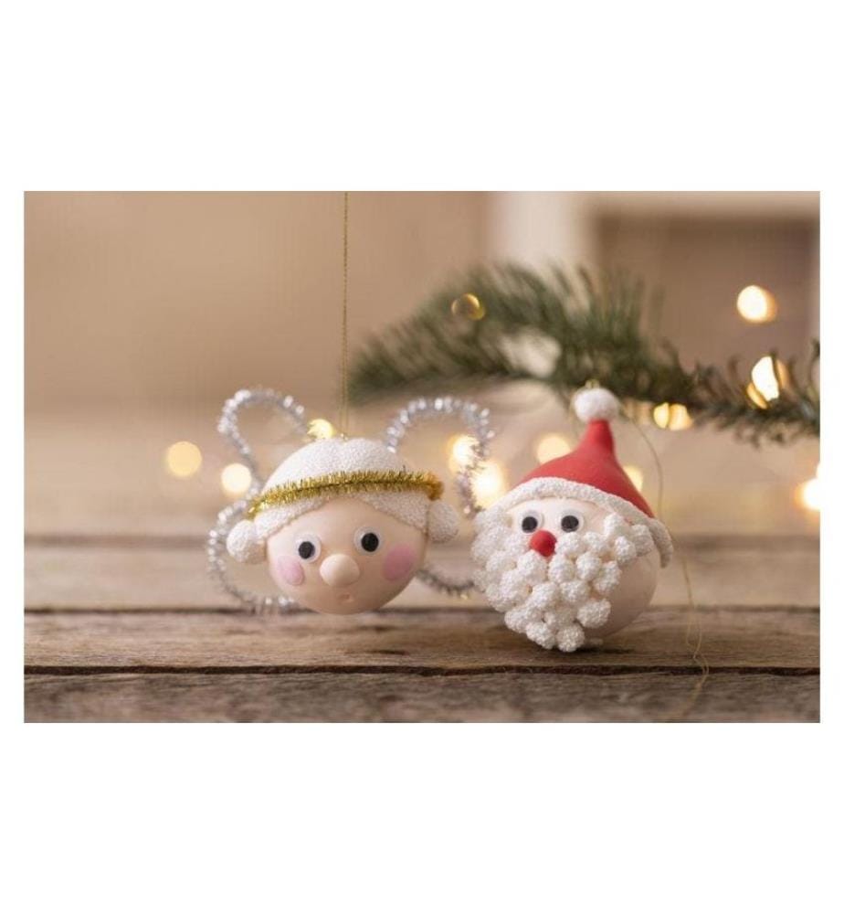 CREATIV COMPANY - Bastelset Weihnachtskugeln Santa und Engel