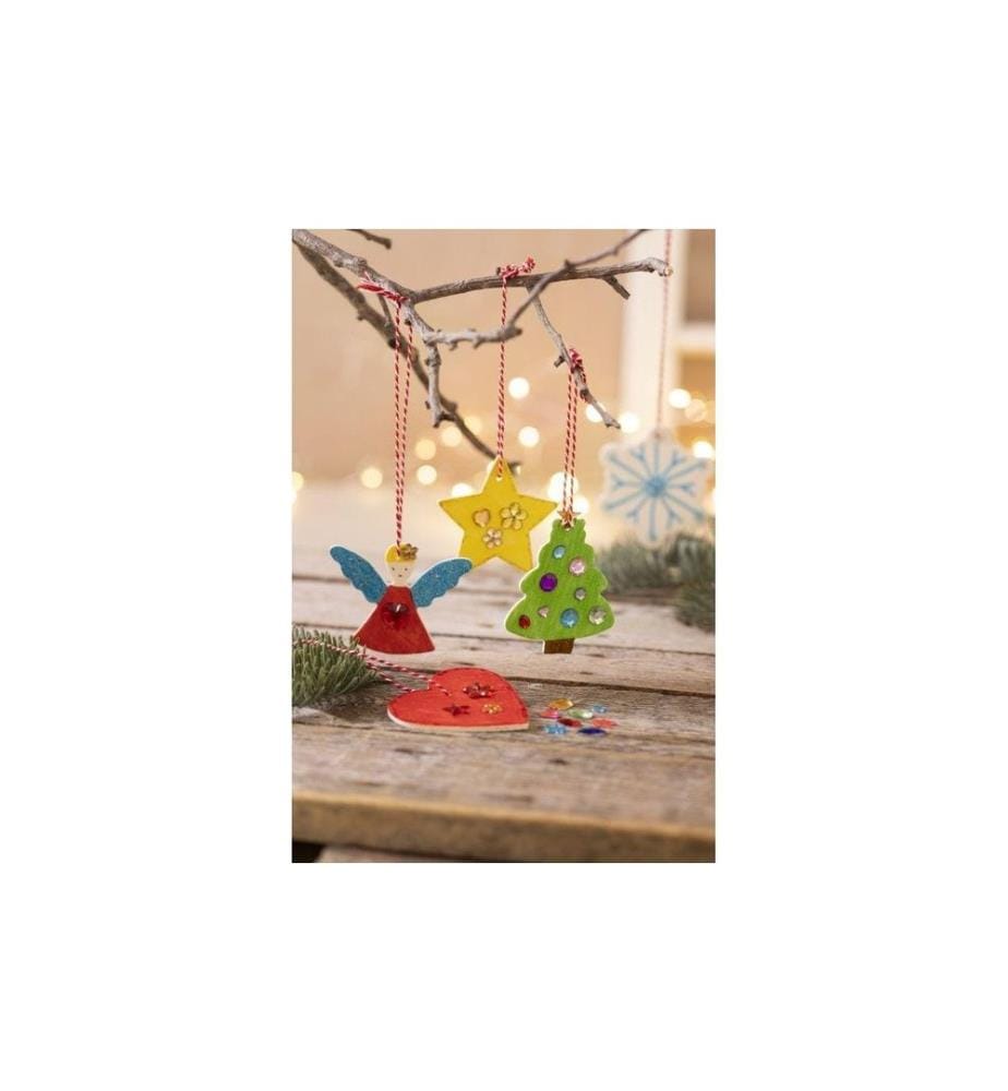 CREATIV COMPANY - Kits de bricolage Pendentifs de Noël à colorier