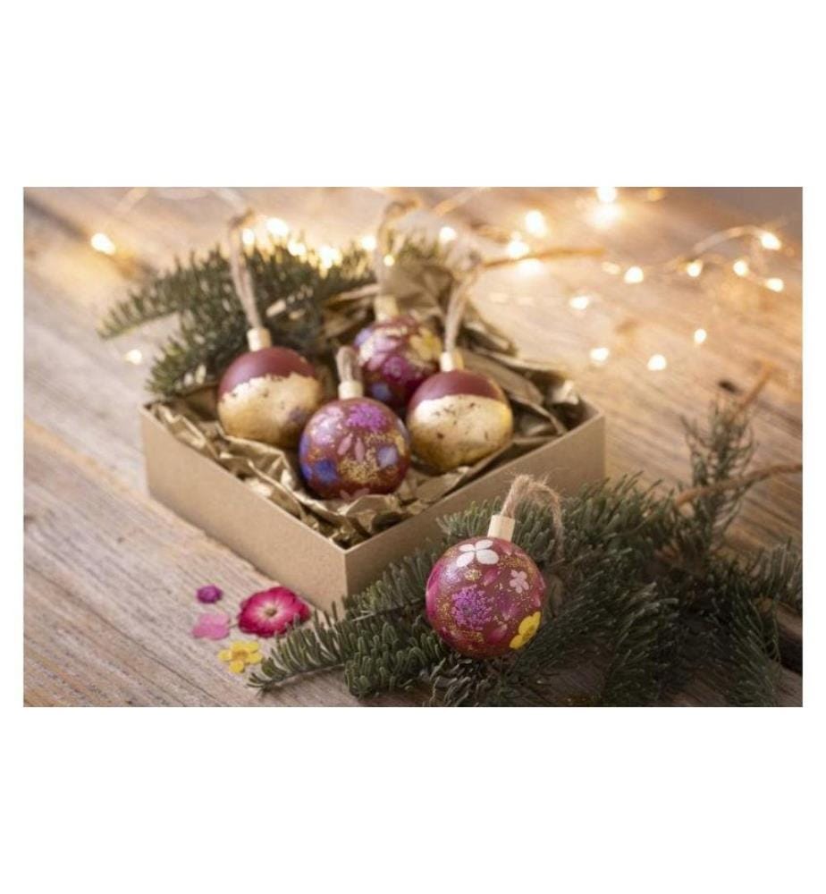 CREATIV COMPANY - Bastelset Weihnachtskugeln Getrocknete Blumen