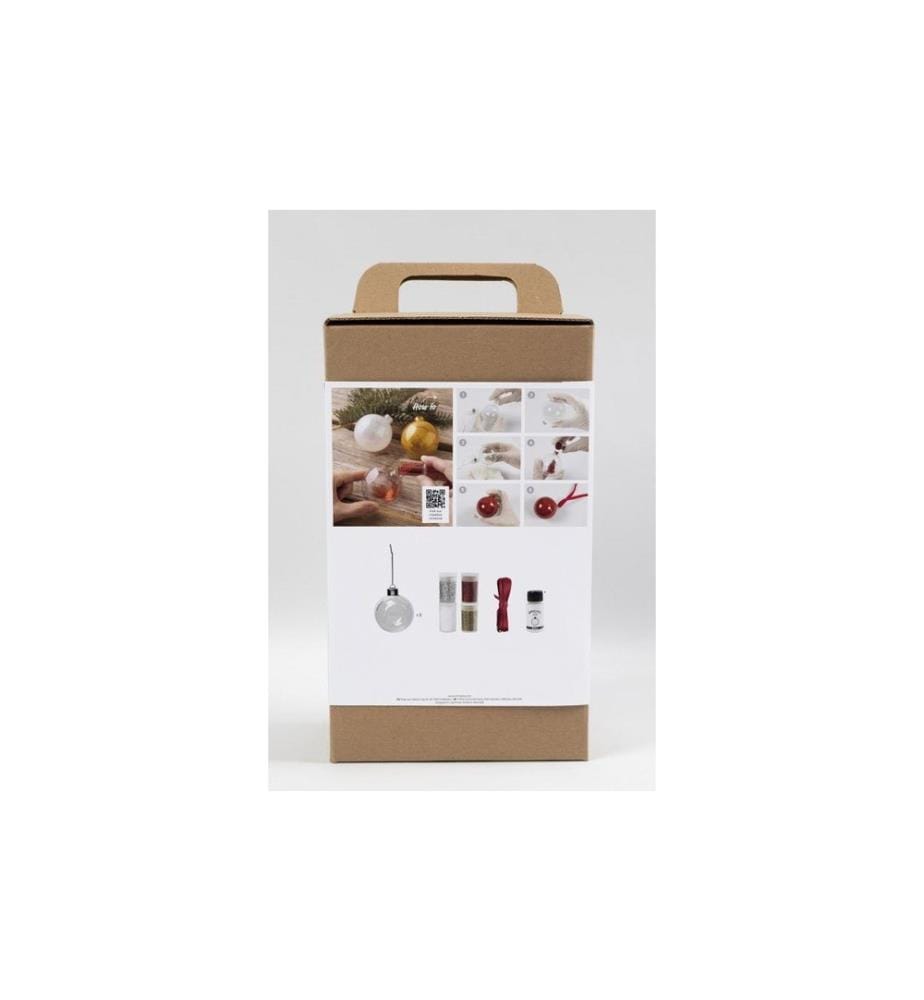 CREATIV COMPANY - Bastelset Weihnachtskugeln Glitzer