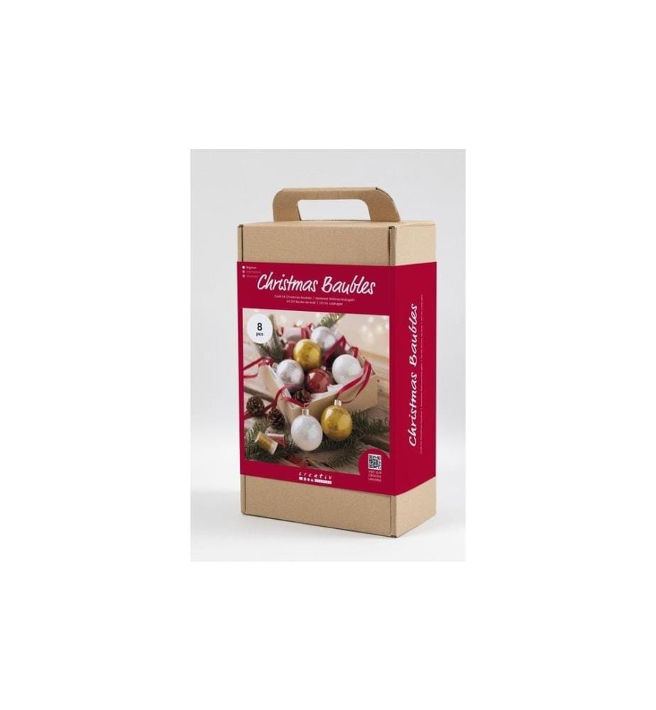 CREATIV COMPANY - Bastelset Weihnachtskugeln Glitzer