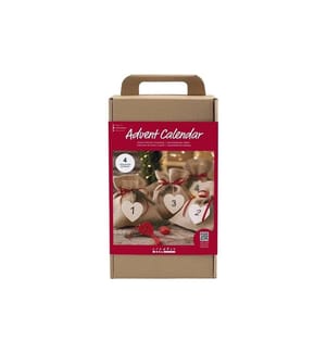 CREATIV COMPANY - Adventskalender Bastelset Häkeln, 4 Stück