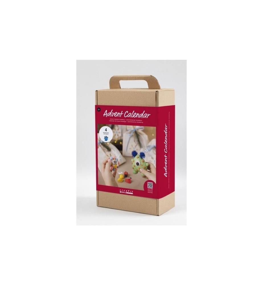 CREATIV COMPANY - Adventskalender Bastelset Modellieren, 4 Stück