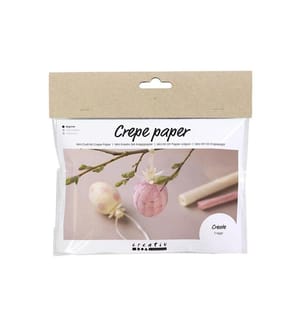 CREATIV COMPANY - Bastelset Mini Krepppapier Eier 1 Stück, Mehrfarbig