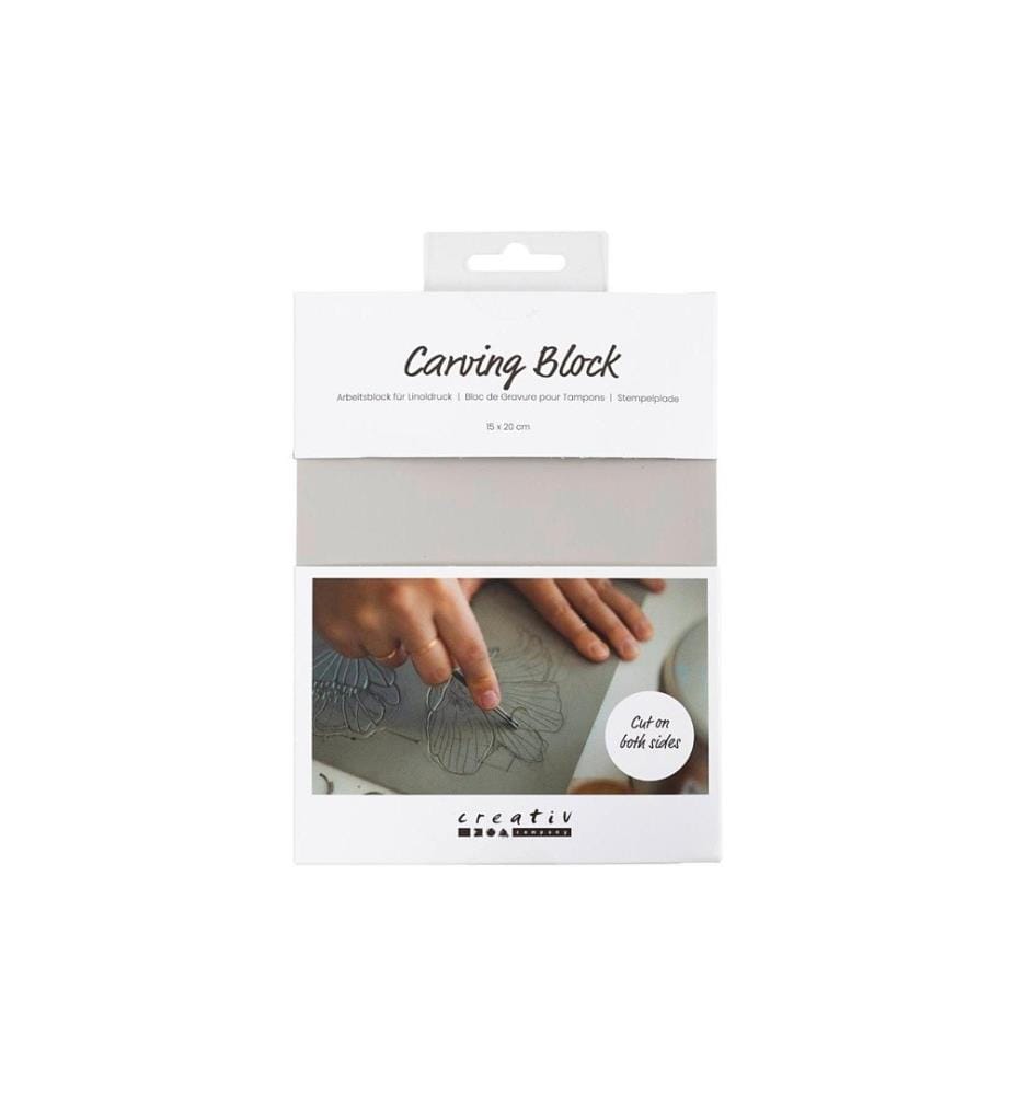 CREATIV COMPANY - Stempel Zubehör Linoldruckplatte Gummi 15 x 20 cm