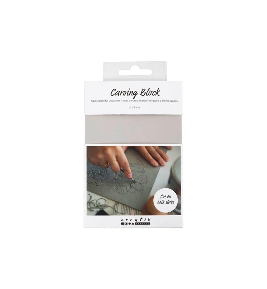 CREATIV COMPANY - Stempel Zubehör Linoldruckplatte Gummi 10 x 15 cm