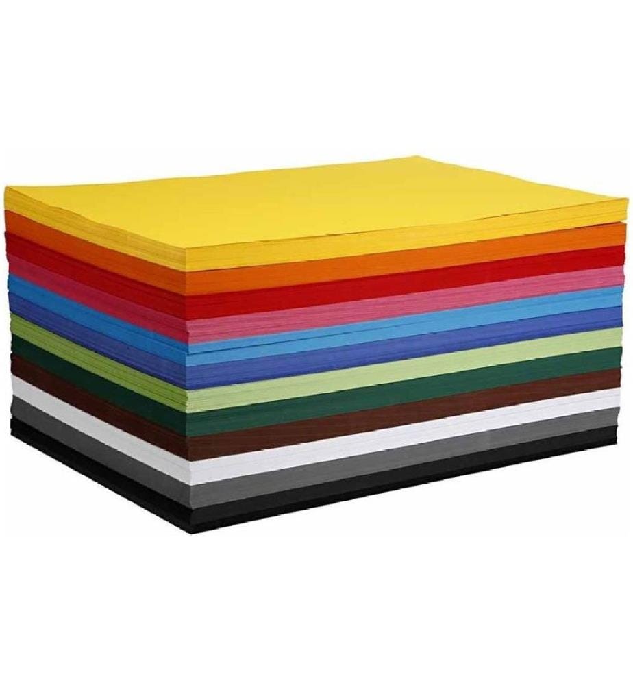 CREATIV COMPANY - Carton de bricolage A2 multicolore, 180 g/m², 120 feuilles