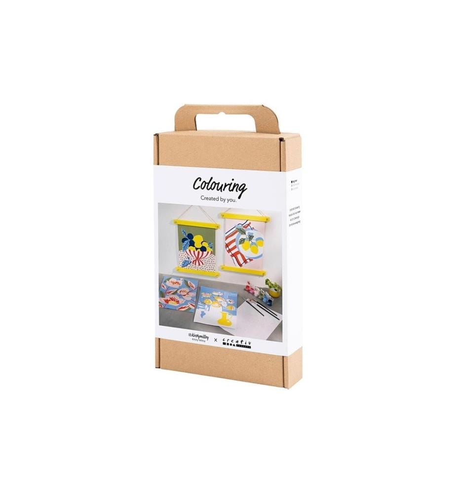 CREATIV COMPANY - Peinture pour bricolage Peinture par numéros avec peinture acrylique 4 pièces