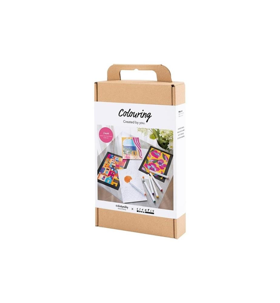 CREATIV COMPANY - Peinture pour bricolage Peinture par numéros avec marqueur 4 pièces