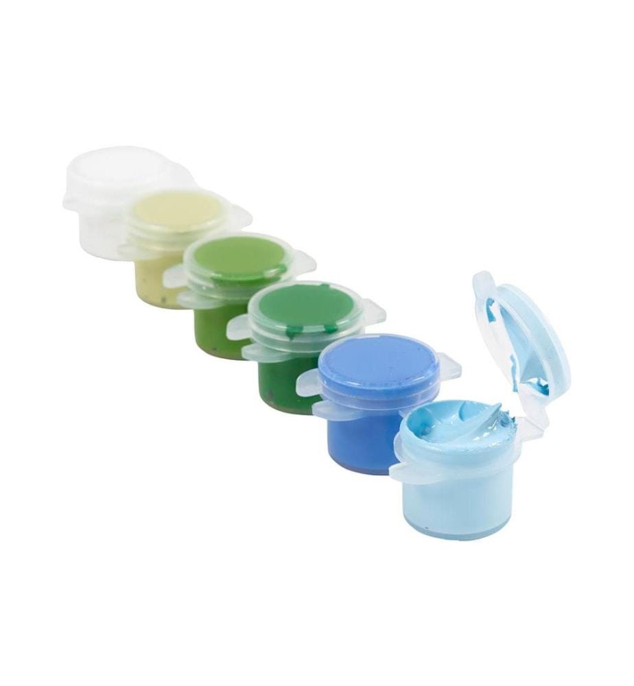CREATIV COMPANY - Peinture acrylique Peinture Hobby Plus Color 6 x 5 ml, bleu-vert