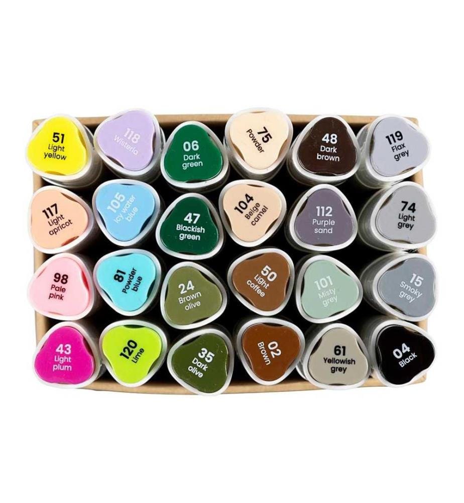 CREATIV COMPANY - Marqueurs de calligraphie 1+ 8 mm, 24 pièces, couleurs pastel