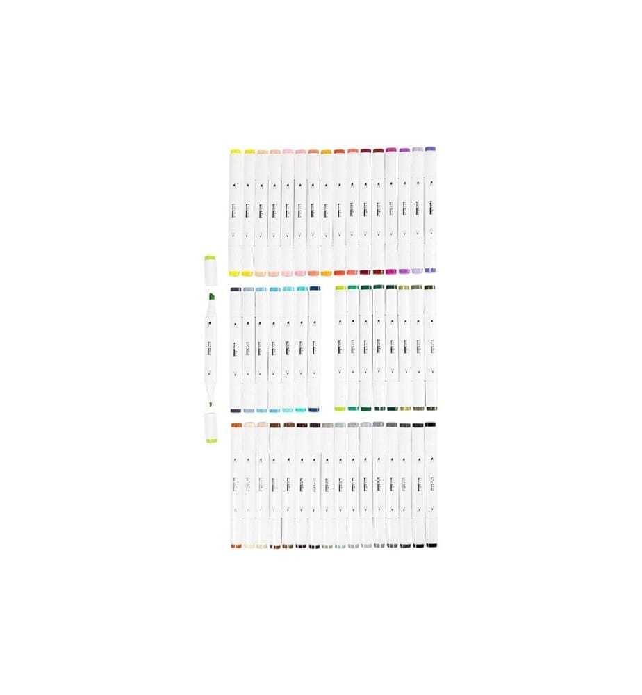 CREATIV COMPANY - Marqueurs de calligraphie 1+ 8 mm, 48 pièces, couleurs standard