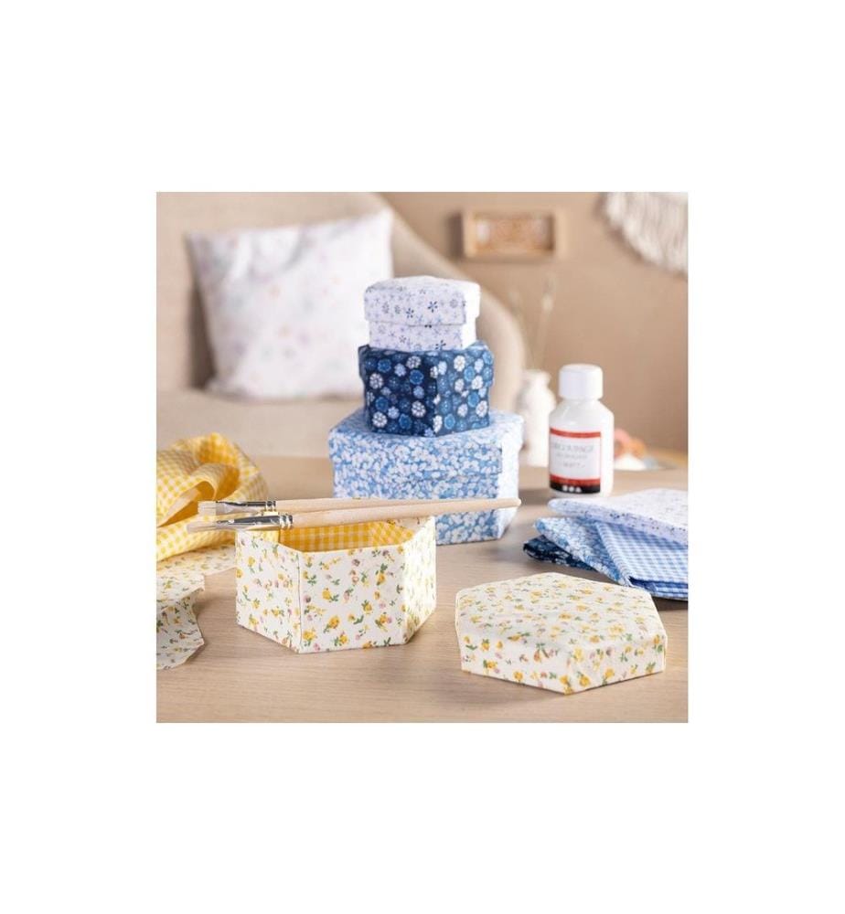 CREATIV COMPANY - Boîte en carton hexagonal 4 Pièce/s, Blanc