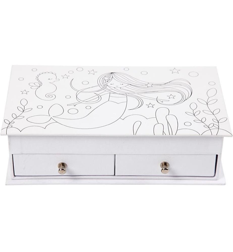 CREATIV COMPANY - Boîte en carton Sirène 1 pièce, blanc