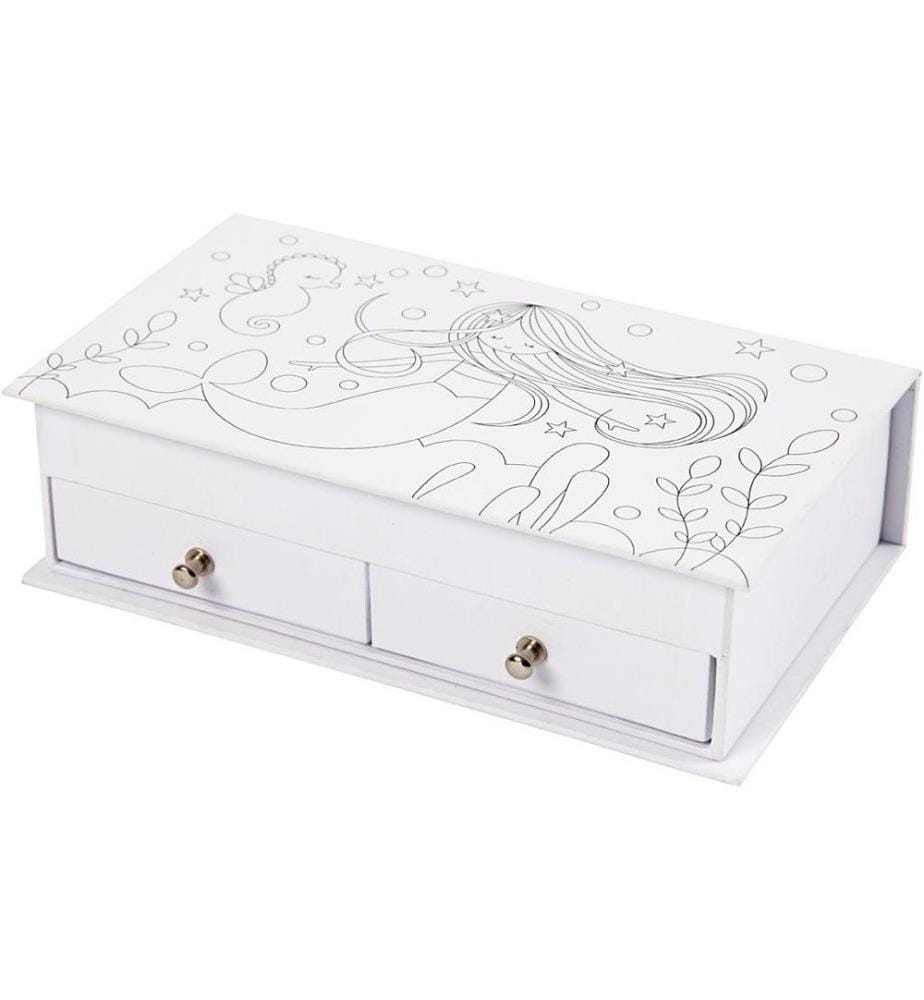 CREATIV COMPANY - Boîte en carton Sirène 1 pièce, blanc