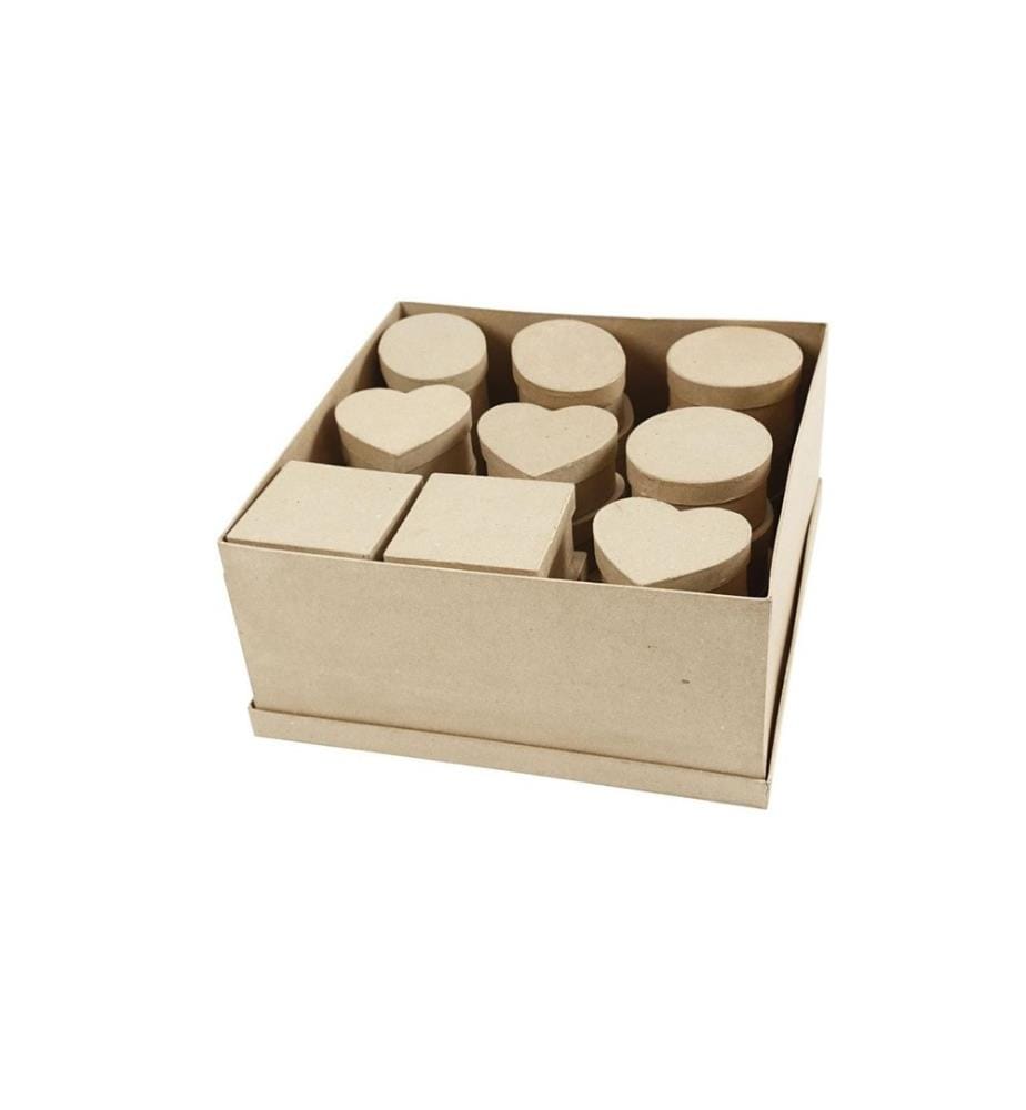 CREATIV COMPANY - Papp-Schachtel 10-12 cm 28 Stück