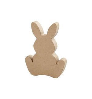 CREATIV COMPANY - Osterobjekt 18 x 2.5 cm Hase, Braun, 1 Stück