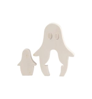CREATIV COMPANY - Holzfigur 6 + 11.5 cm Geist, 2 Stück
