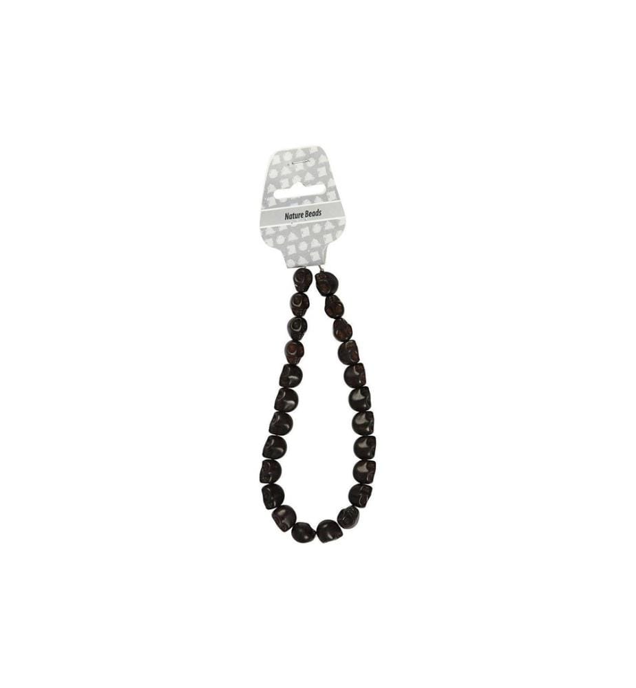 CREATIV COMPANY - Perlen 12 mm Totenkopf, 32 Stück