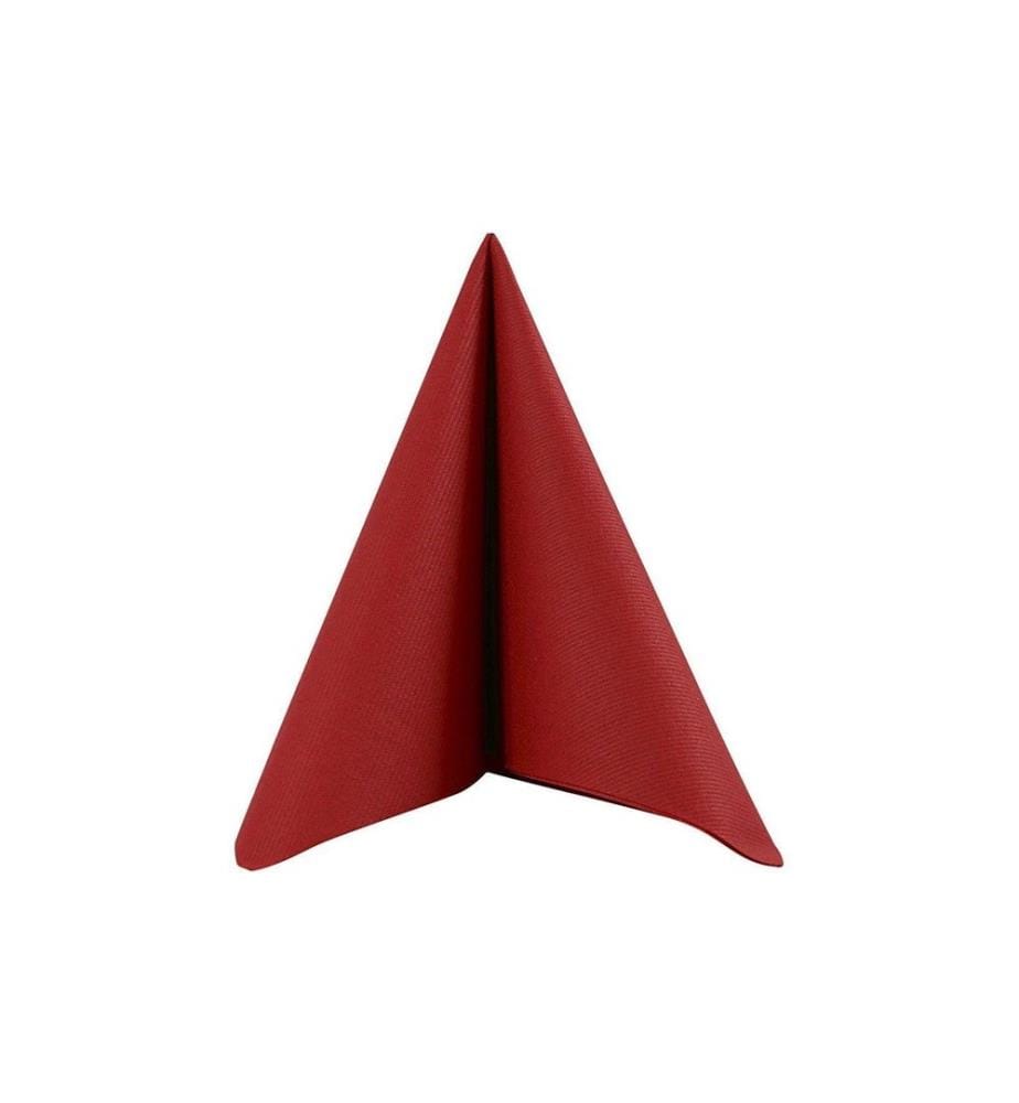 CREATIV COMPANY - Serviettes en papier 40 cm x 40 cm, 20 Pièce/s, Rouge bordeaux