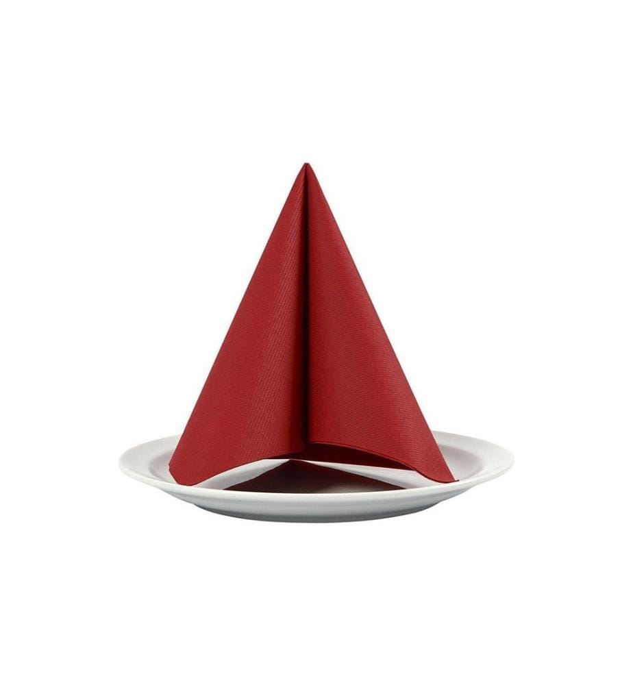 CREATIV COMPANY - Serviettes en papier 40 cm x 40 cm, 20 Pièce/s, Rouge bordeaux